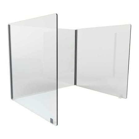 Ghent Ghent Desktop Personal Protection Screen 60"W x 24"D x 24"H, 3-Sided, Clear Thermoplastic DPSC2460-3S-24
